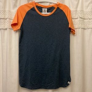 FLYLOW Soft Grey and Orange T-Shirt
